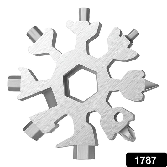 Durable 18-in-1 Snowflake Multi-Tool – Bottle Opener & Screwdriver Wrench Kit
