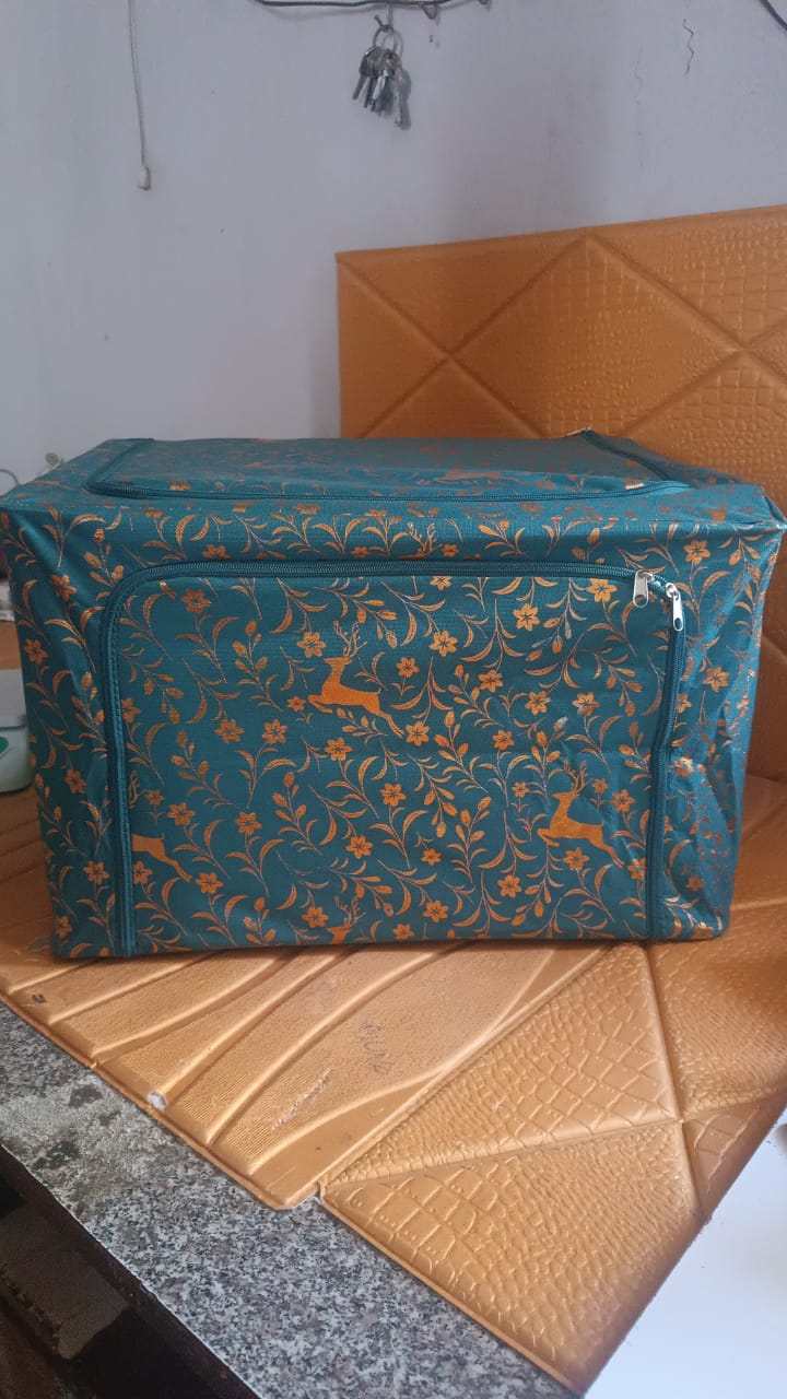 Zippered Closet Storage Box with Lid, With Window (50×40 Cm / 1 Pc)