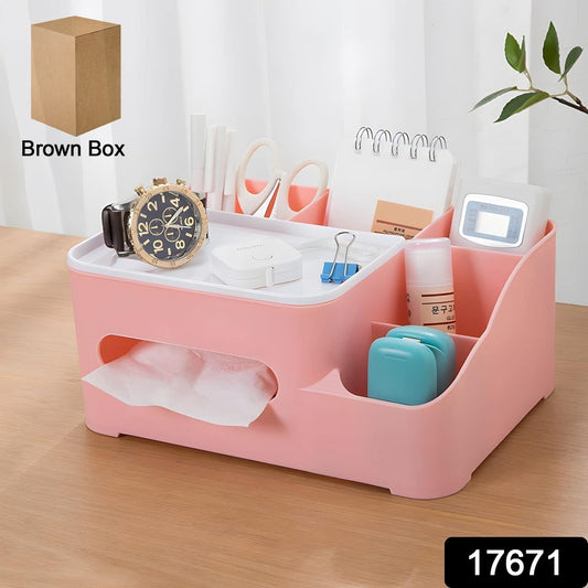 6-Compartment Desk Organizer – Multi-Function Storage (Home/Office)