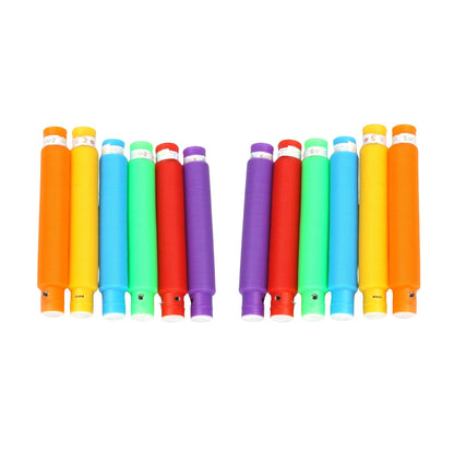 Colourful Tubes Sensory Toys Stretch Fidget Tube Toys Pull Tubes Fidget Toys