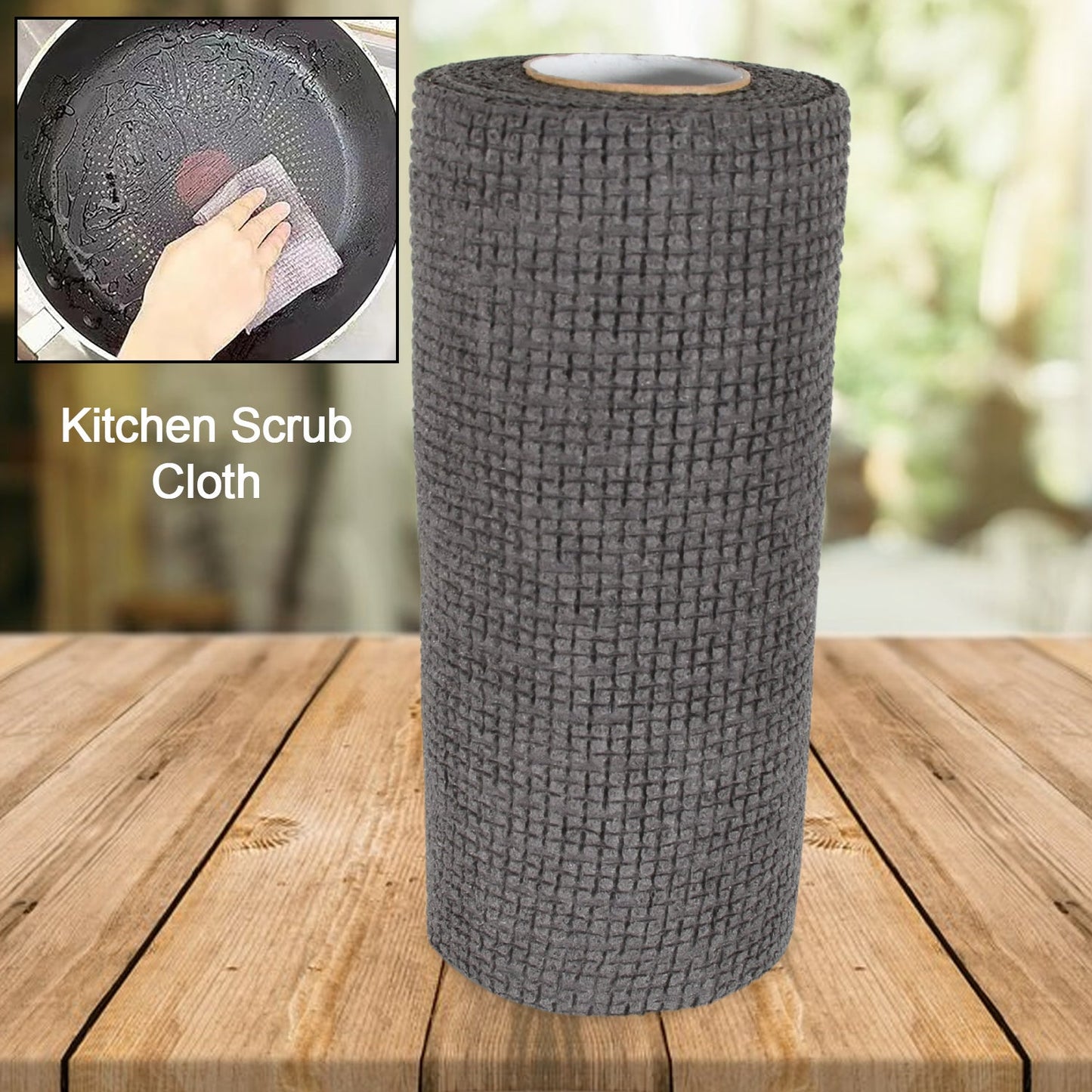 Durable Microfiber Kitchen Scrub Cloth (20×22cm, 1 Pc)
