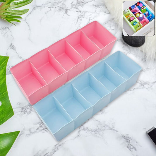 5 Compartments Socks / Handkerchief / Underwear Storage Box (pack of 2)