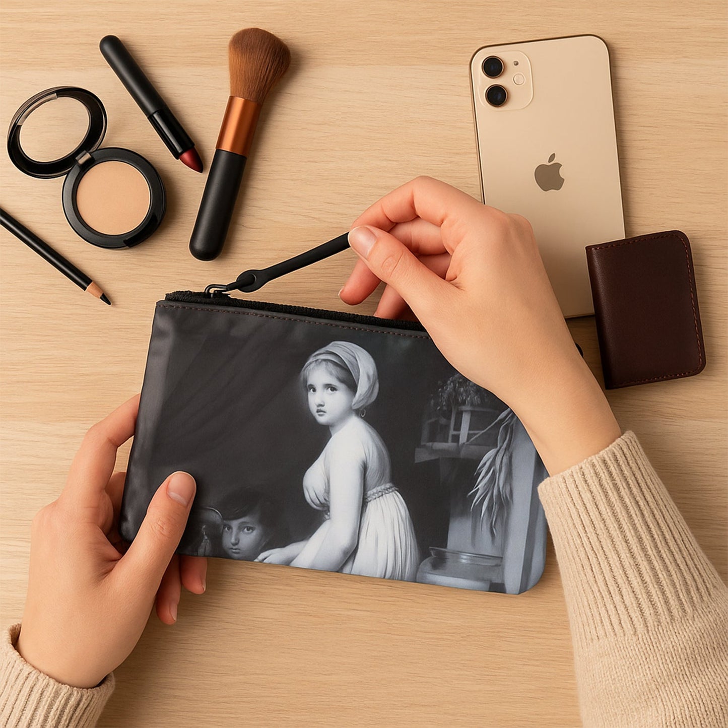 Stylish Multipurpose Makeup & Stationery Bag (19x12cm & 1pc)