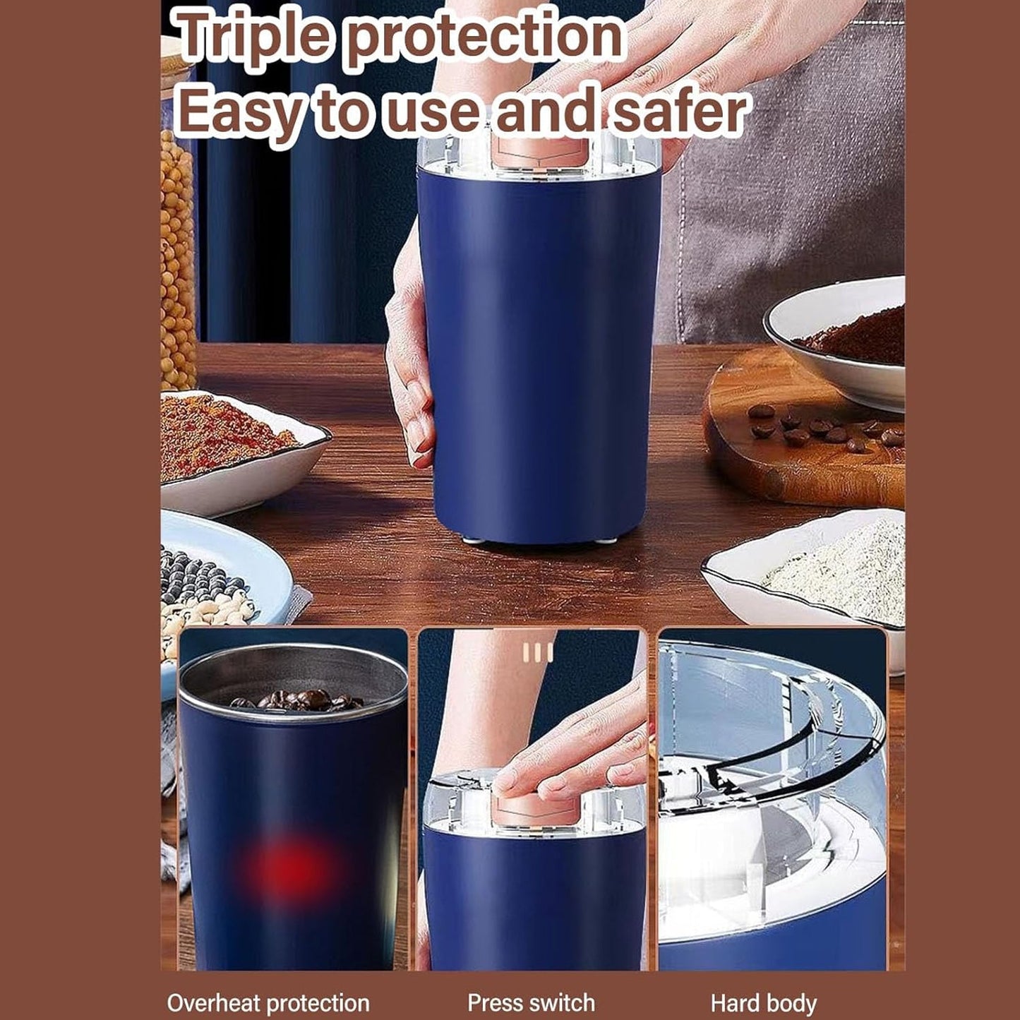 Small Blander, powerful Mini Grinder 1.5L Capacity, 200w (2 Blade Grinder)