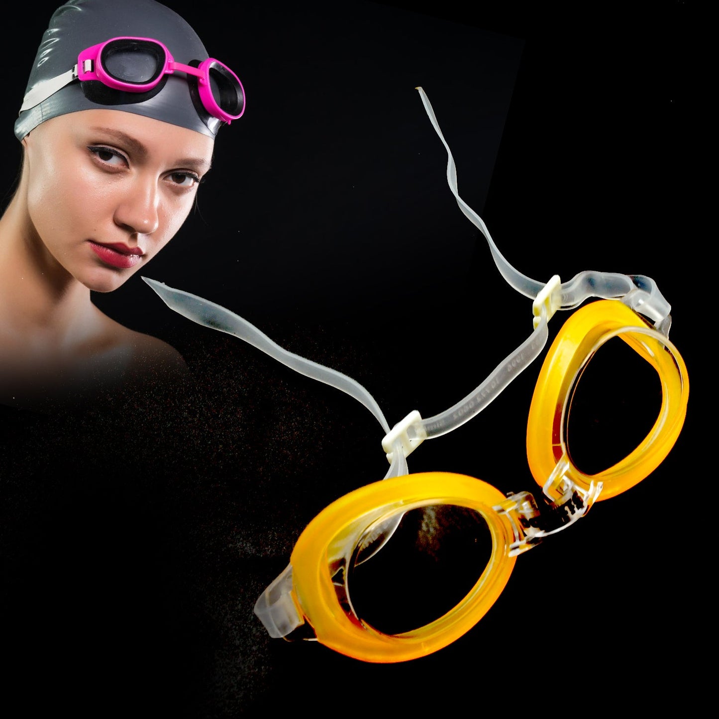 Cute Design Adjustable Swimming GogglesFor Kids Boys,  Waterproof (1 Pc )