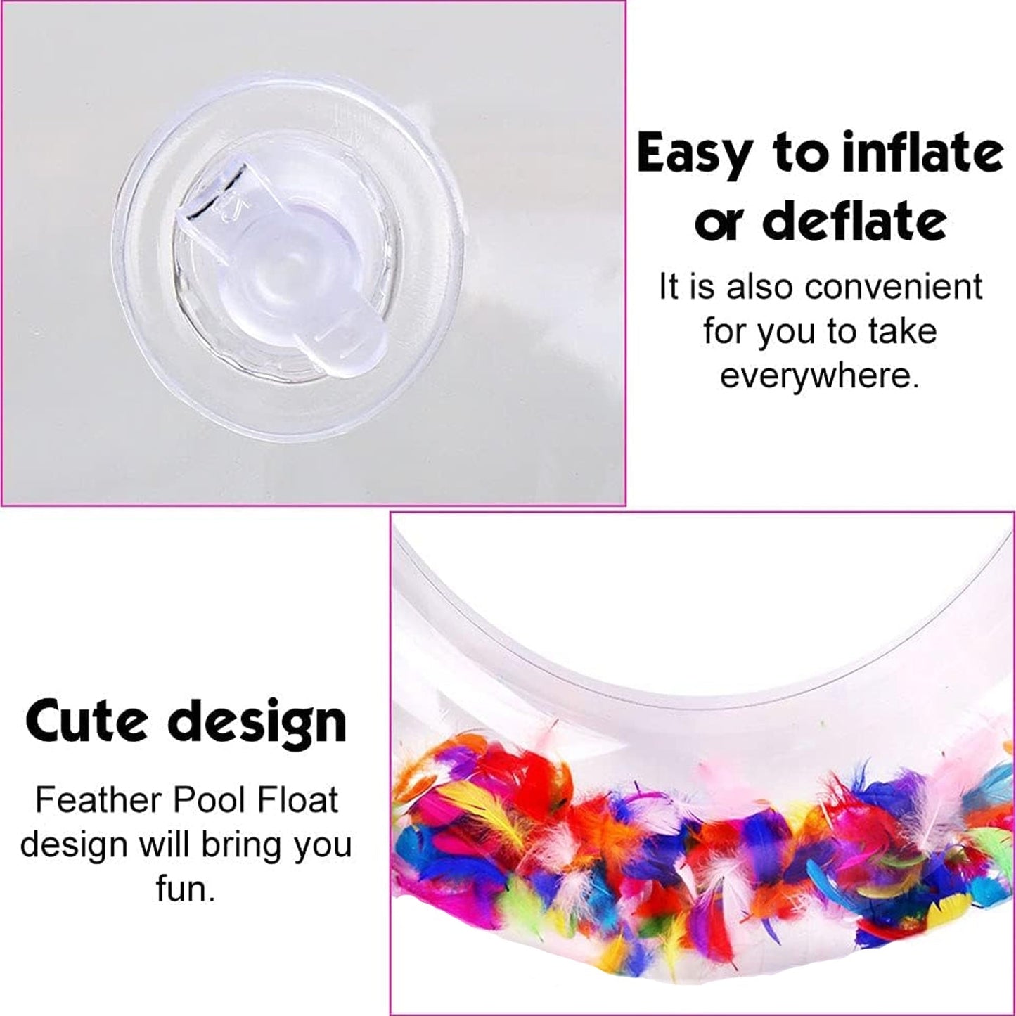 Swim Ring, For children, Conveniently Portable, Feathers,  for Swimming