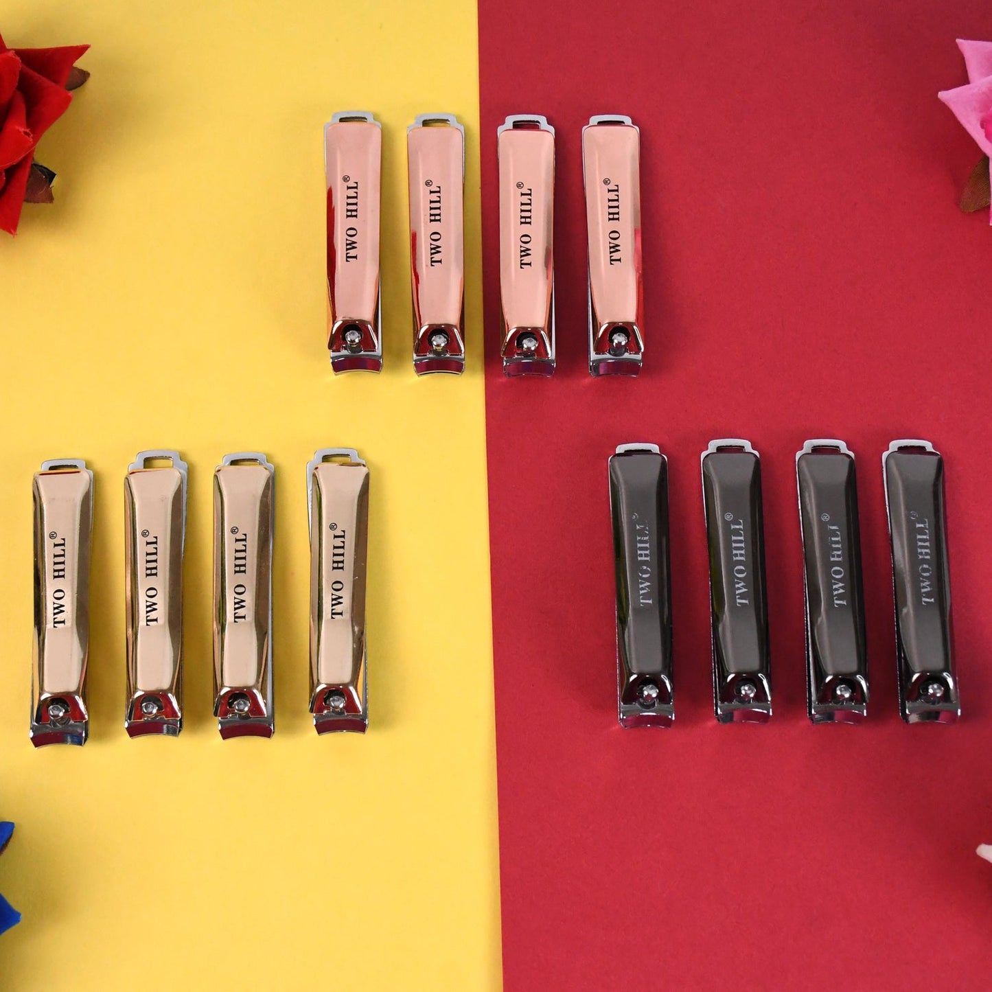 Stainless Steel Cute Nail Clipper Nail Catcher, Nail File (12 Pcs Set / Mix Design)