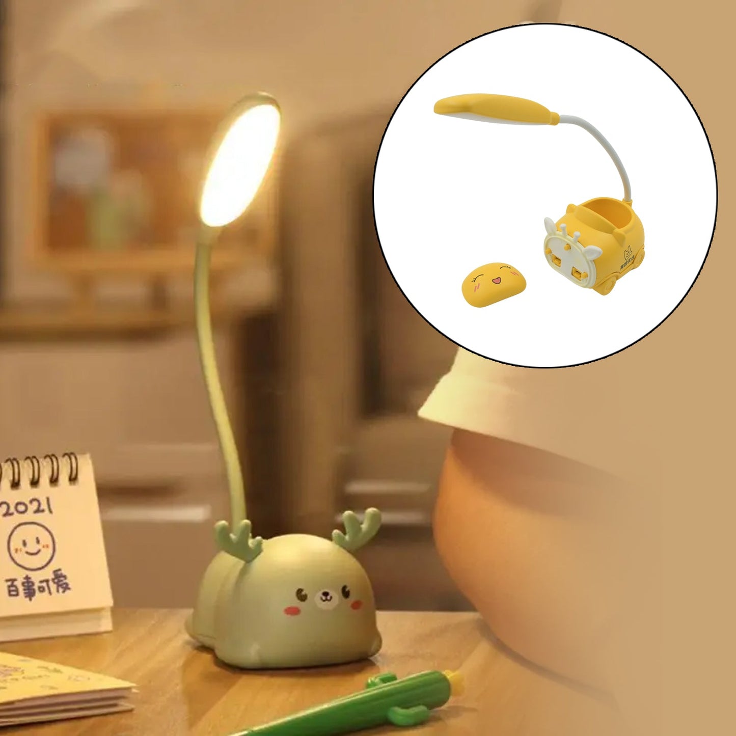 360° Adjustable Foldable LED Desk & Reading Lamp – USB Rechargeable (1 Pc)