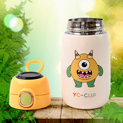 Stainless Steel Single Wall Insulated Flip Lid Kids Water Bottle (300 ML Approx)