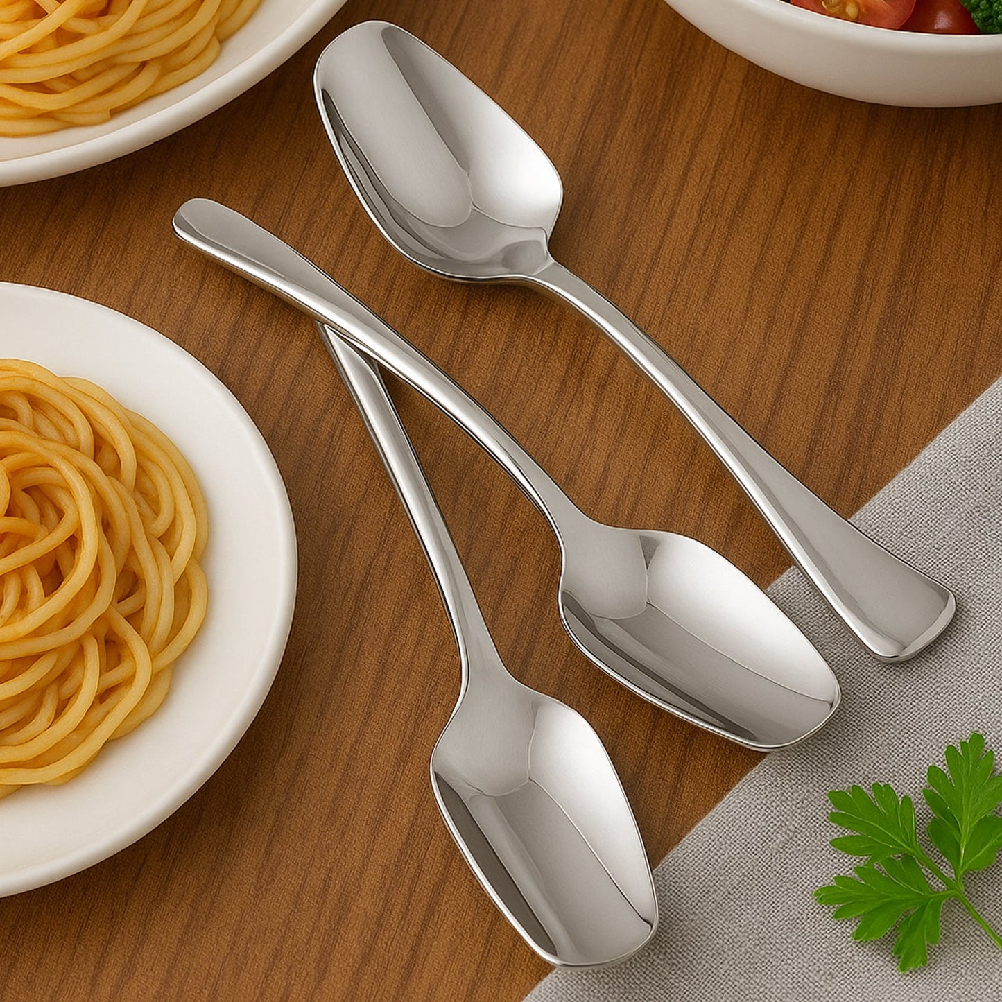 Stainless Steel Ice-Cream Spoon - (3 Pc / Set)