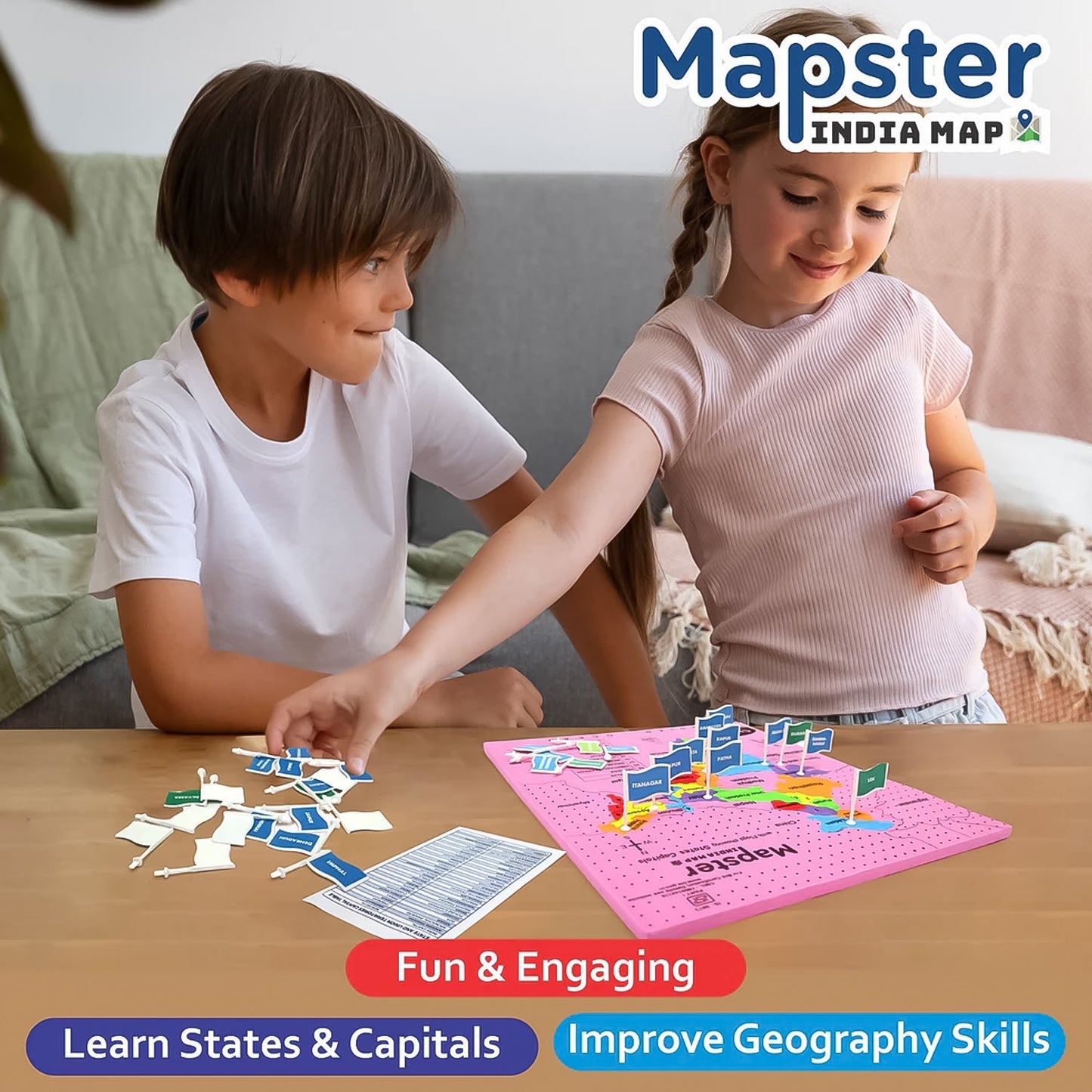 Aditi Colorful India Map Puzzle 