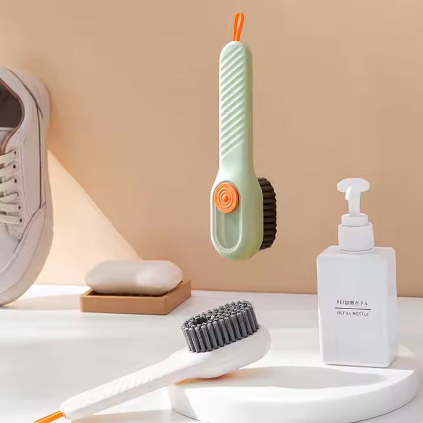 Multifunctional Scrubbing Brush with Liquid / Soap Dispenser (1 Pc)