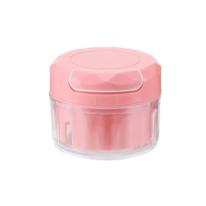 Manual Mini Food Processor Vegetable Chopper Hand Pull String Onion Chopper (1 Pc)