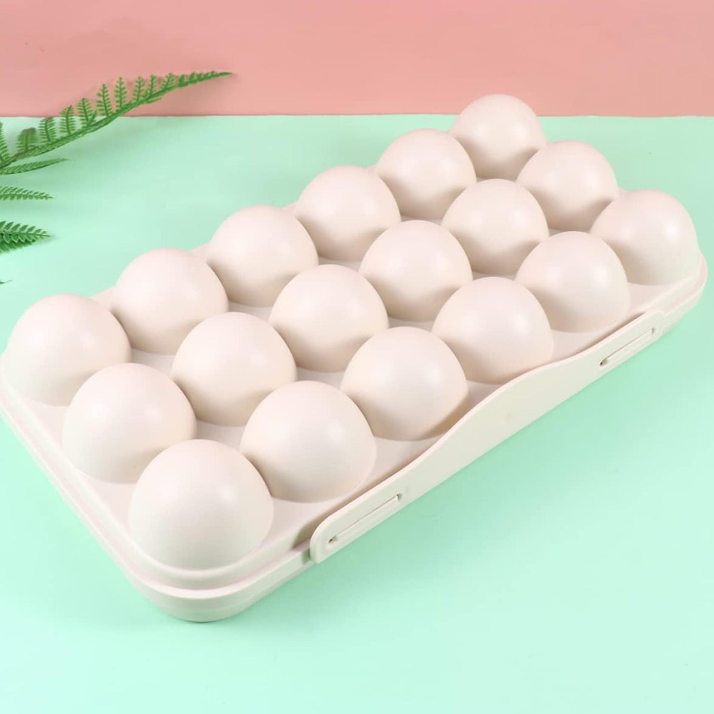 18 Grid Egg Holder Storage, Shock-Proof Egg Container with Buckle
