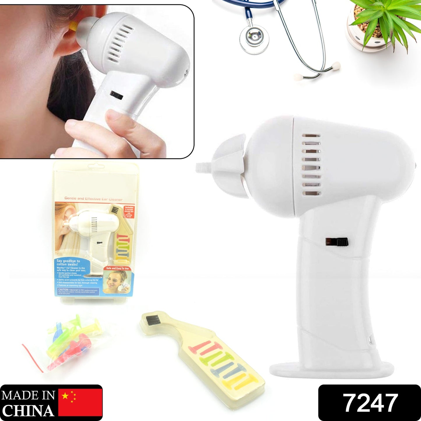 Ears Care Removel Tool Earpick Cleaner Vacuum Removal Kit