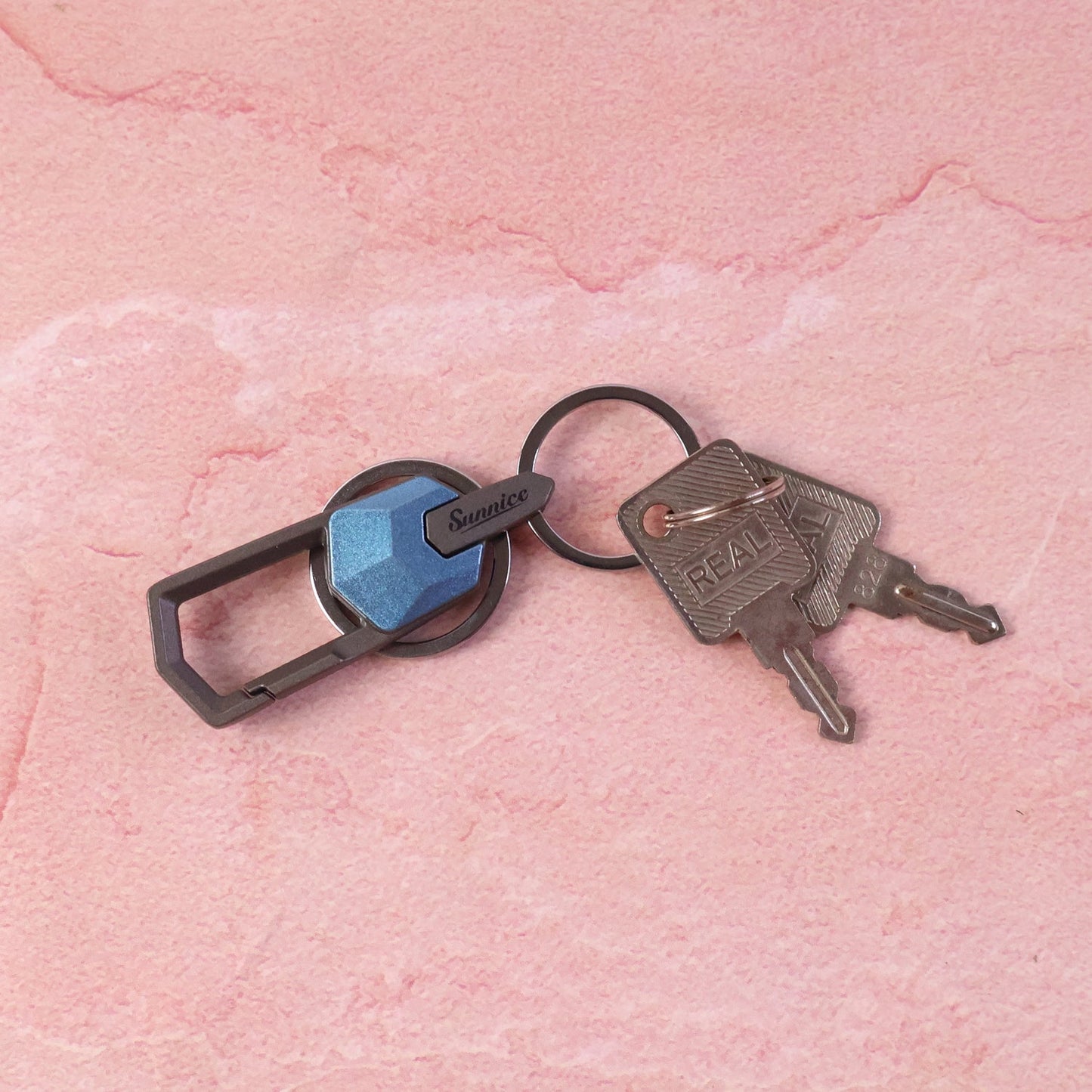 Premium Heavy-Duty Metal Keychain with Carabiner Clip (1 Pc / Assorted Design)