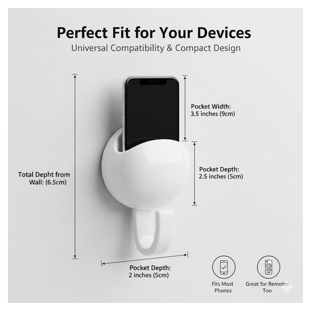Multipurpose Strong&Hook Self-Adhesive hooks for wall Heavy&Duty Hook