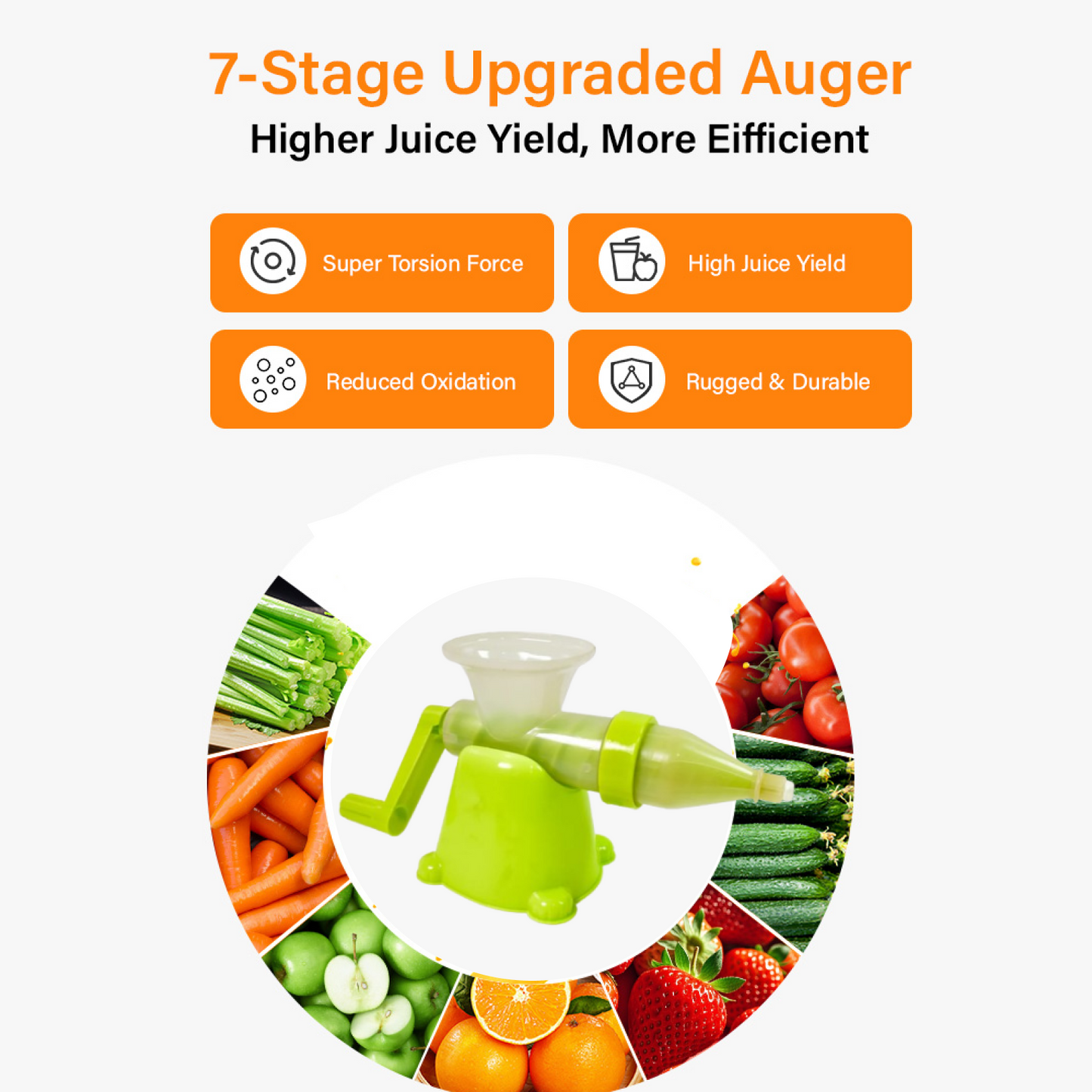 Manual Juicer Modern Plastic Fruit and Vegetable Juicer (1 Pc / Bowl Not Included)