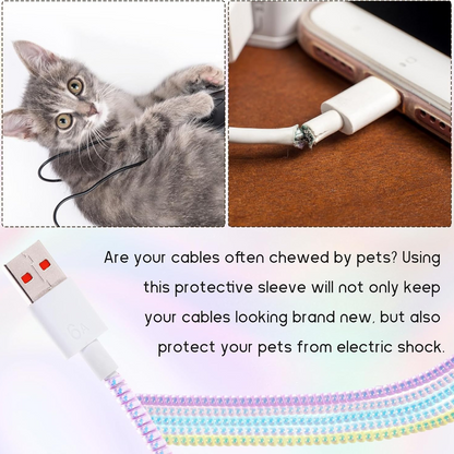 Metallic Cable Protector for Cords & Headphones (Spiral Wrap)