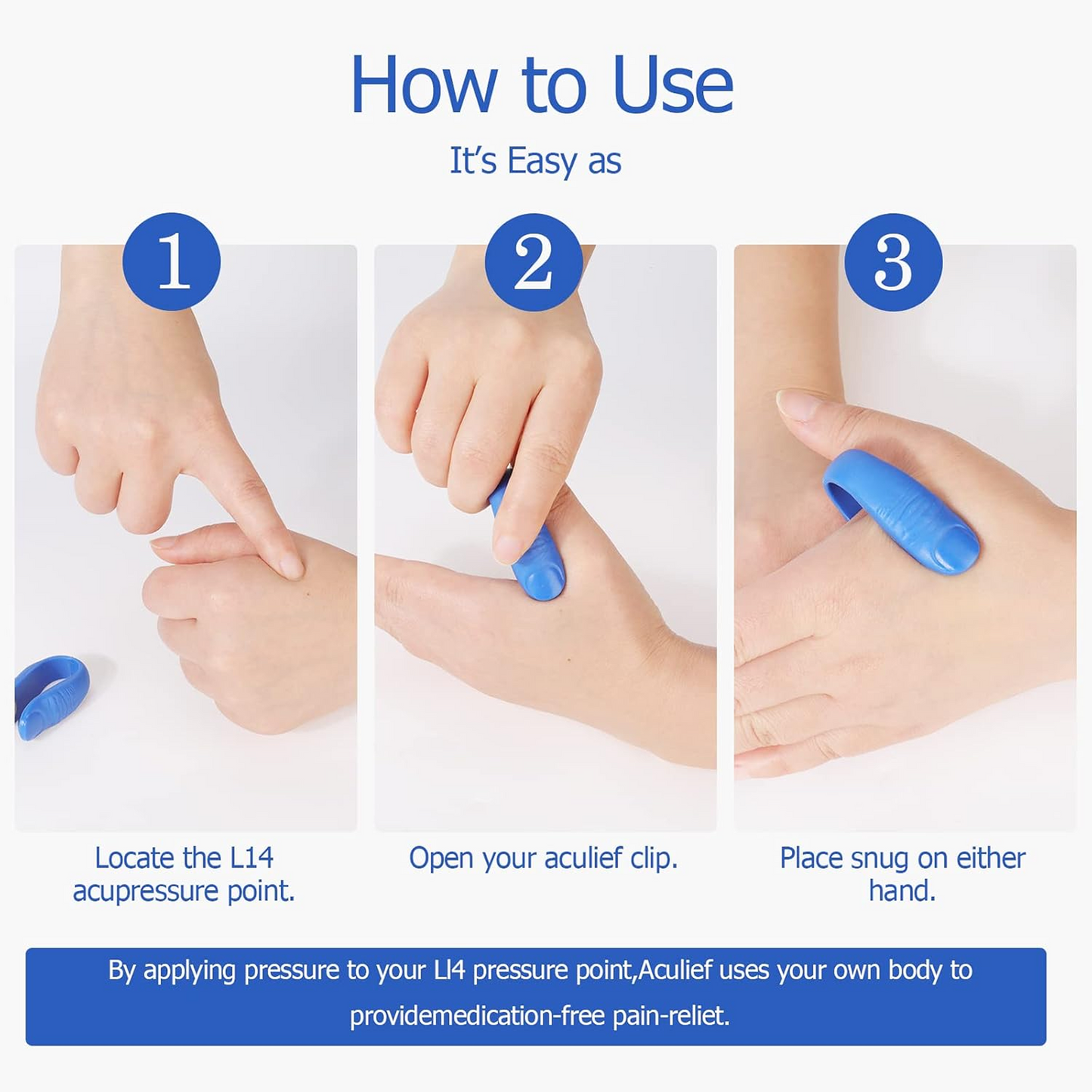 Sugar Control Acupressure Hand Pressure Point Clip Migraine Relief Clip (1 Pc)
