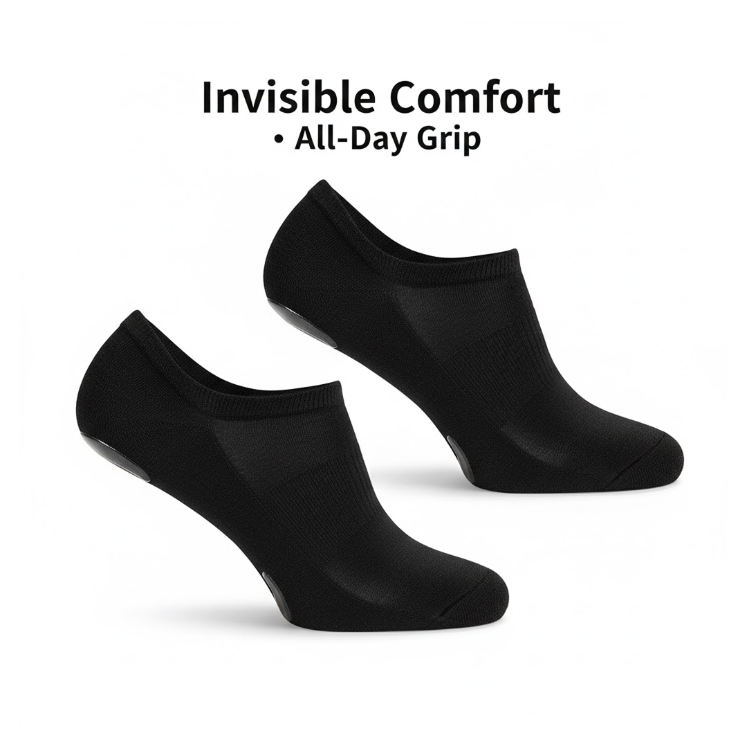 No-Show Liner Socks with Anti-Slip Heel Grip  (1 Pair)