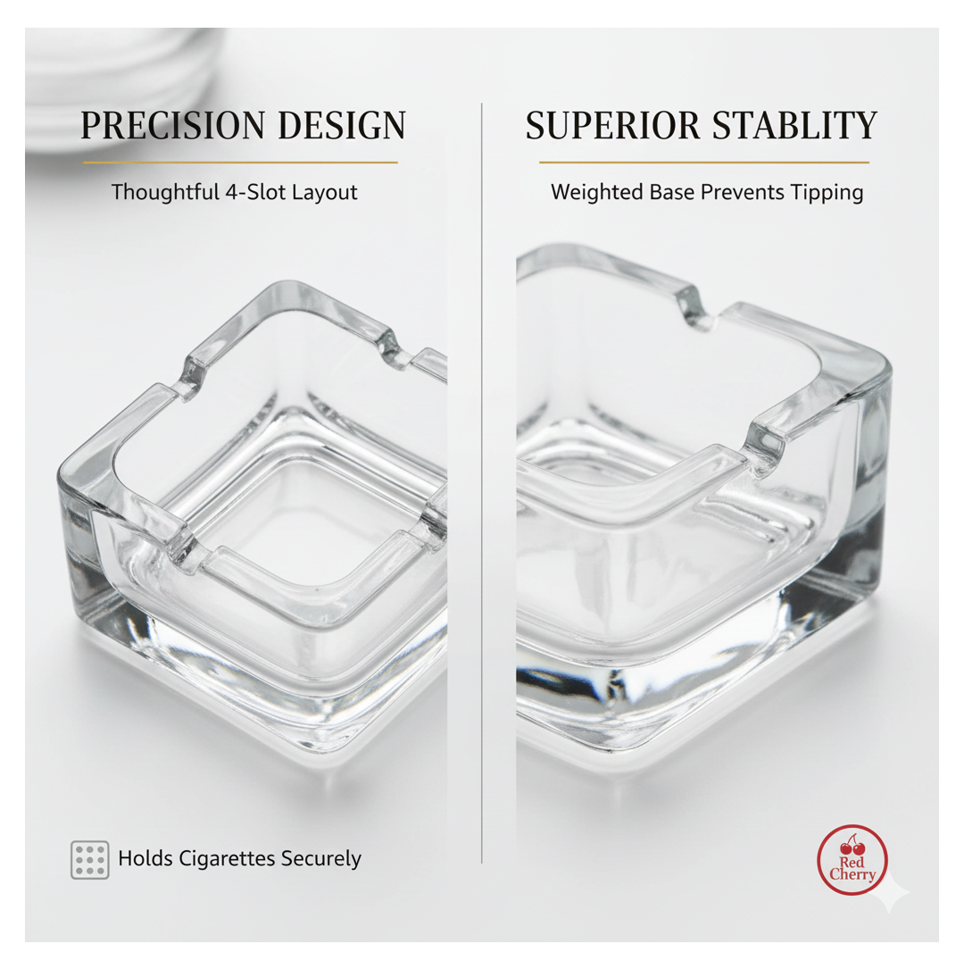 Glass Brunswick Crystal Quality Cigar Cigarette Ashtray