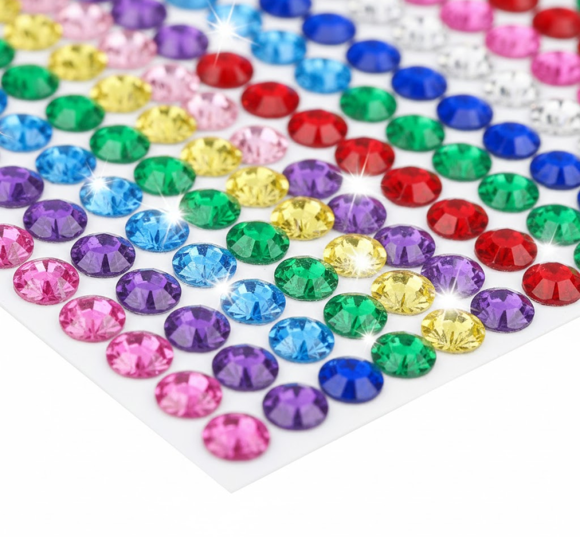 Self Adhesive Crystal Stickers for Art, Craft, Jewelry, Phone & School Projects