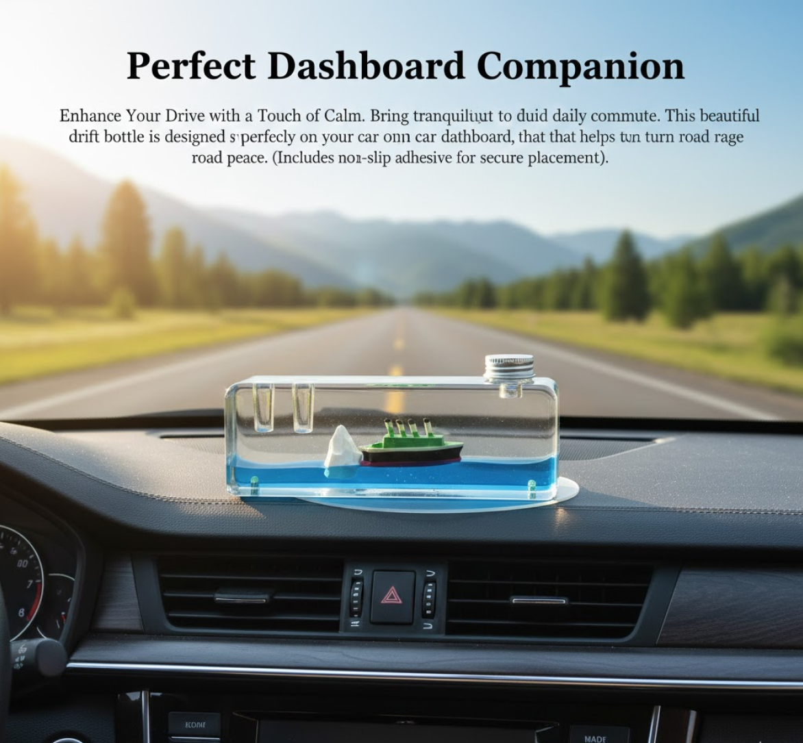 Car Interior Dashboard Decoration Floating Water Cruiser Ship (1 Pc)