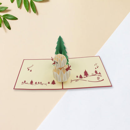 3D -Up Greeting Card (1 Pc): Birthday, Love, Christmas