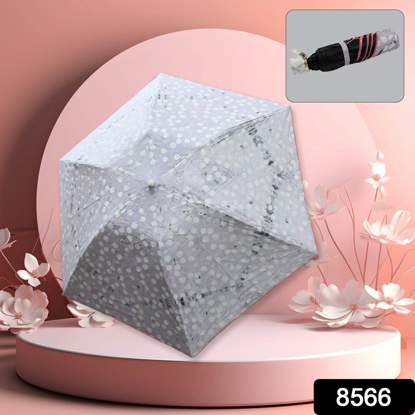 2 Fold Sun Protective Solid Foldable Outdoor Umbrella