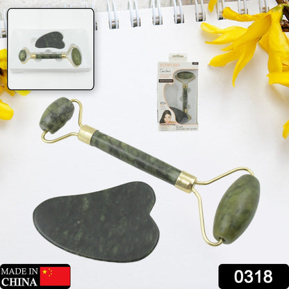 Jade Roller & Gua Sha – Natural Facial Massager for Anti-Aging & Skin Glow