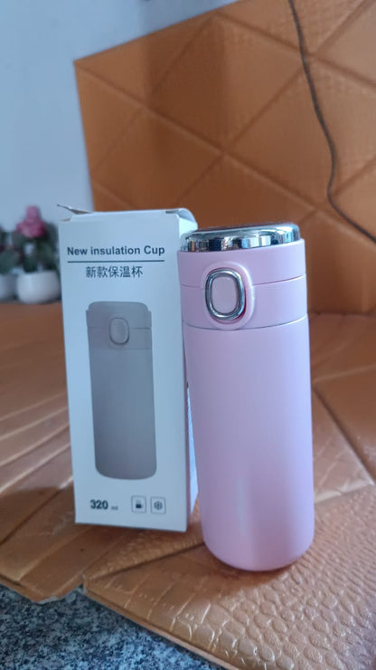 Stainless Steel Insulated Vacuum Bottle With Insulated Cap Lock (320ml Approx)