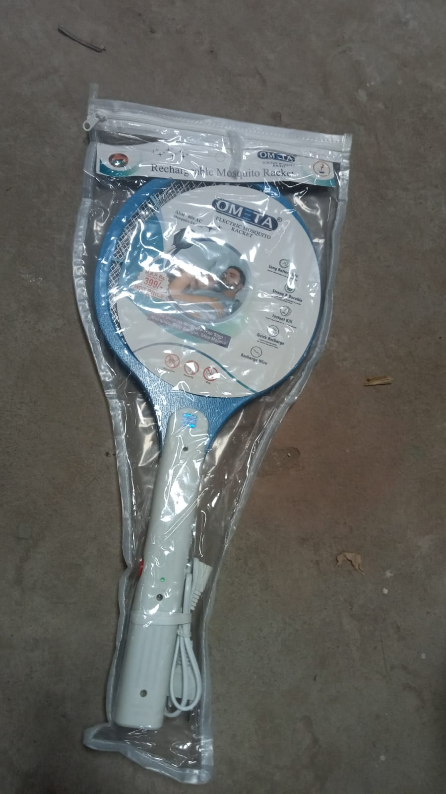 Rechargeable Mosquito Killer Racket Quality Assured, with cable)