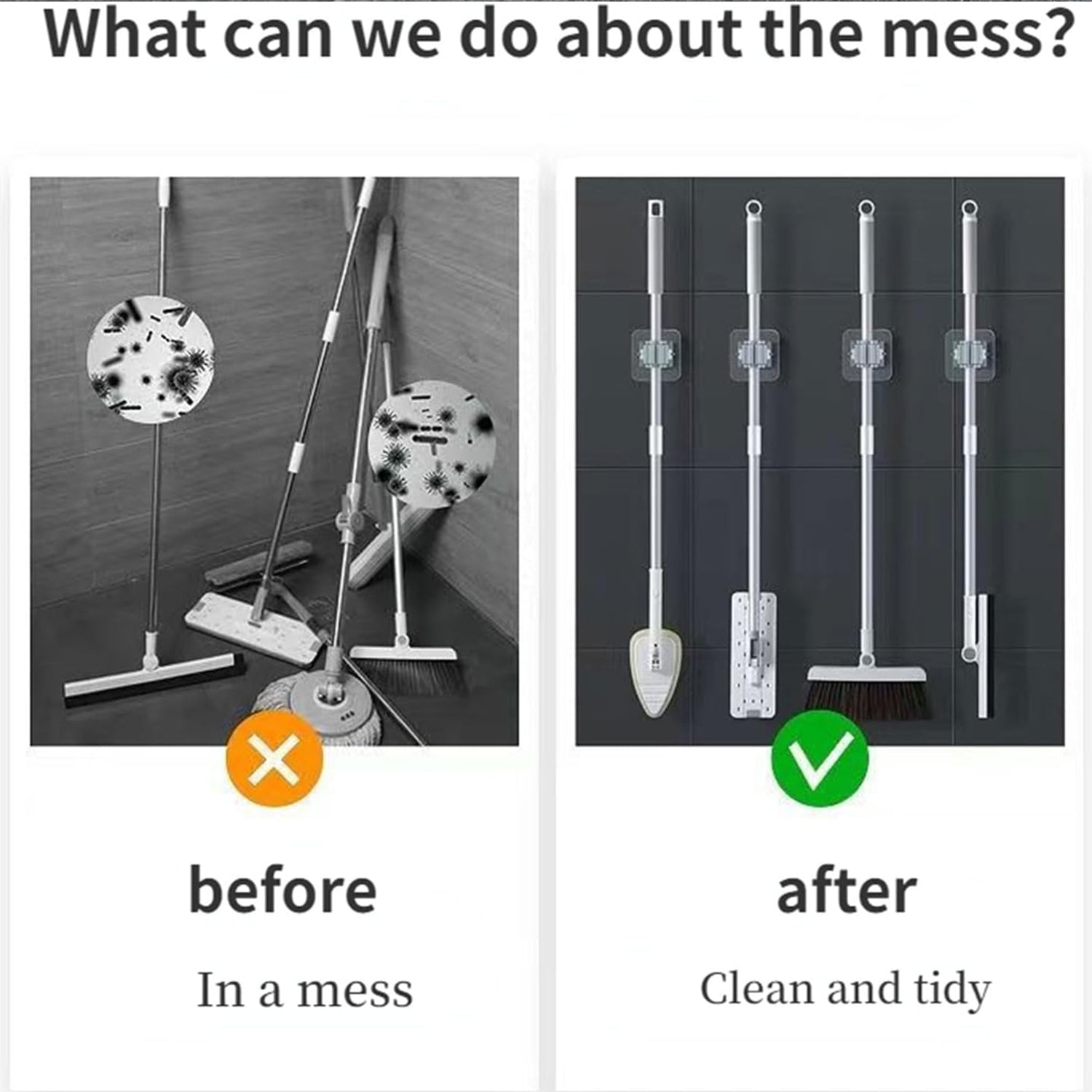 Broom Holder Clips