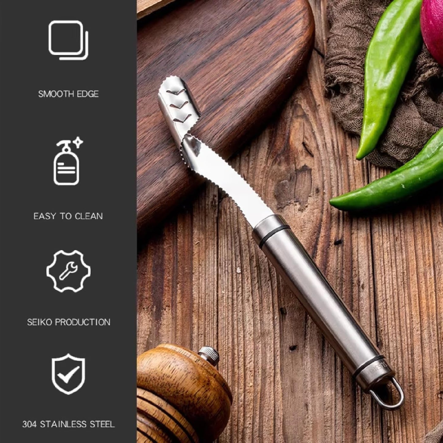 Stainless Steel Fruit & Vegetable Corer and Slicer Tool (1 Pc)