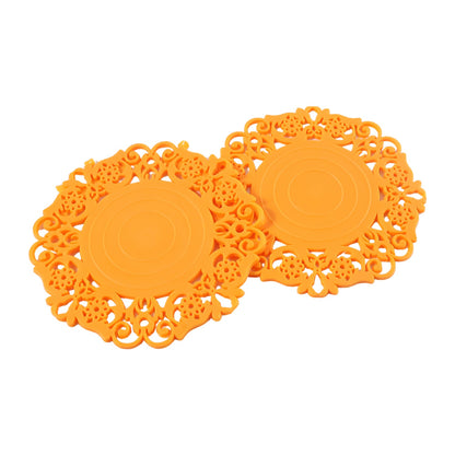 Heat-Resistant Decorative Hot Mat & Cup Coaster Set (10 cm, 2 Pc Set)