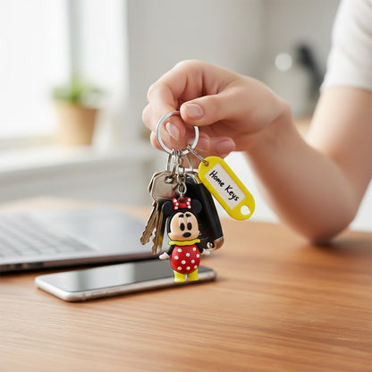 Cute cartoon keychain accessory