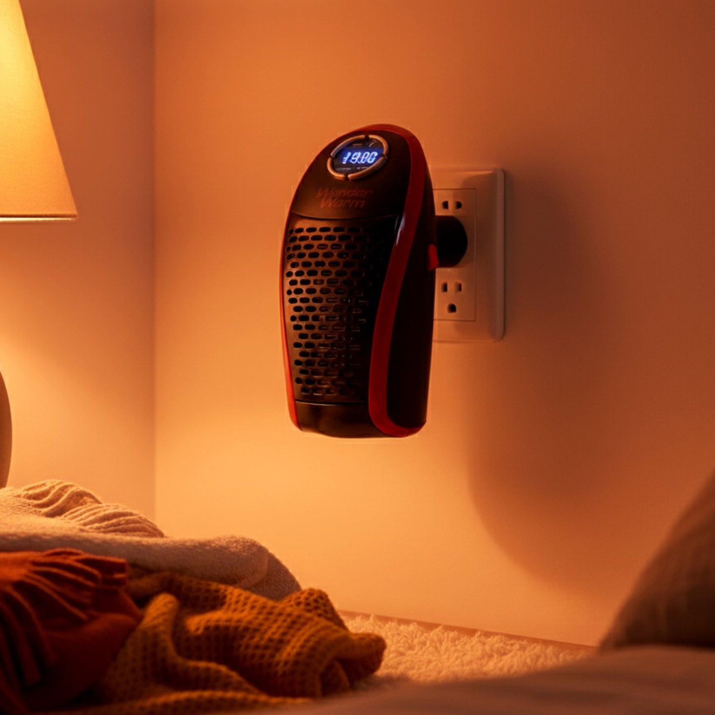 Wonder Warm 400W Wall Plug Room Heater (Without Remote, 1 Pc)