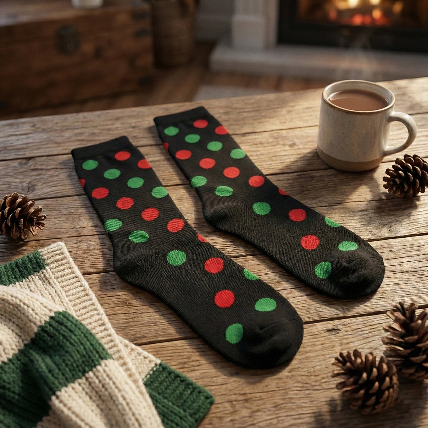 Stylish polka dot socks
