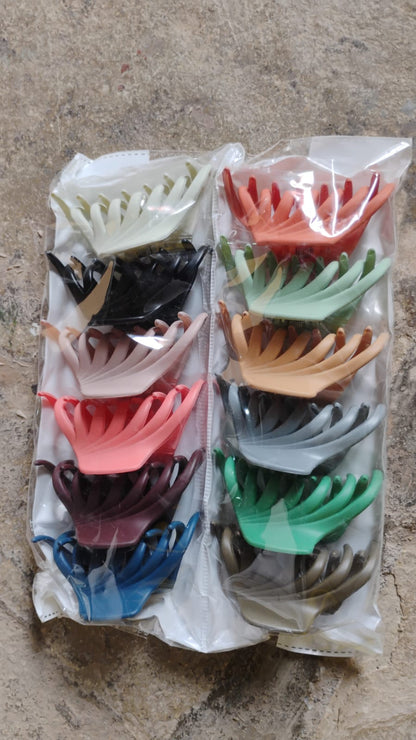 Plastic Hair Clamp Grip, Simple Matte Hair Barrette Clamp (1 Pc)